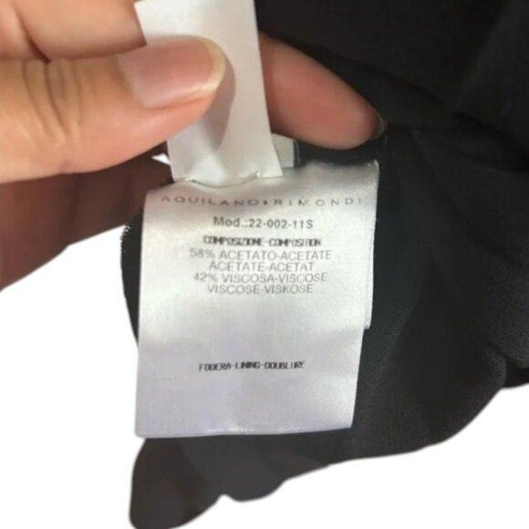 Aquilano Rimondi black pleated sheath dress size 40 - Picture 6 of 6